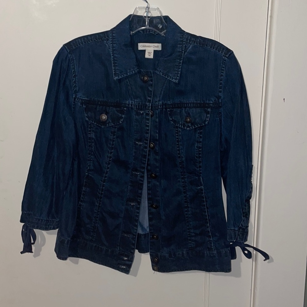 Coldwater Creek Dark Blue Jean Jacket